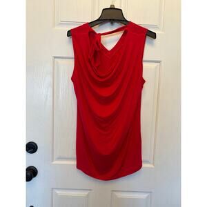 Cabi Scarlett Sleeveless Swooped V neck Tie Back top size L